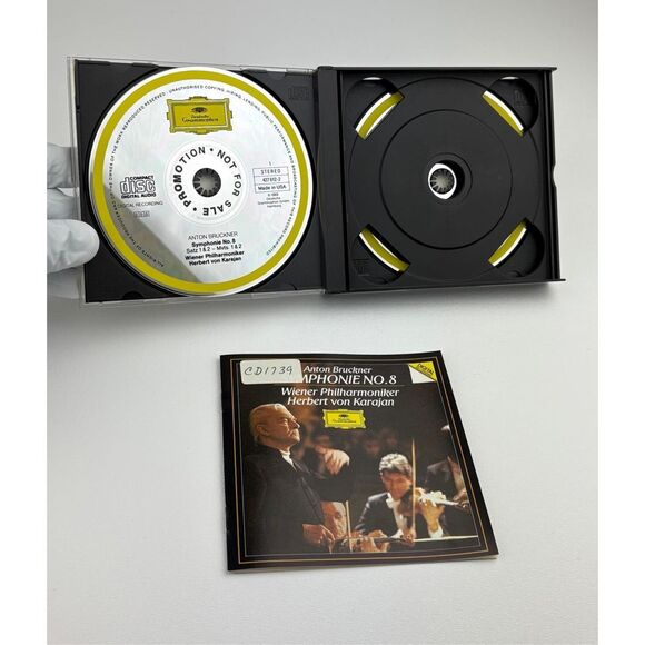 Vtg Anton Bruckner Symphonie No. 8 Philharmoniker Karajan 2 CD Set Promotion DGG - Picture 4 of 13